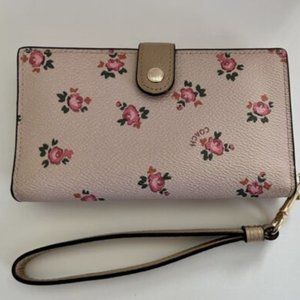 Coach Floral Wallet Wristlet